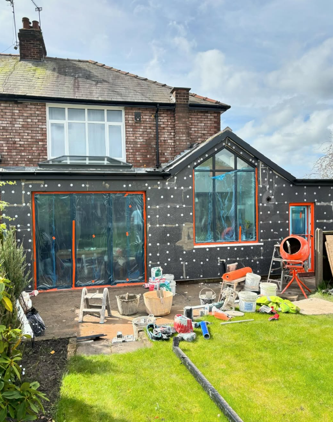 Rendering work by Goldflex Plastering